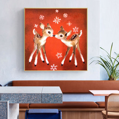 Christmas Deer - Full Round Drill Diamond Painting 30*30CM