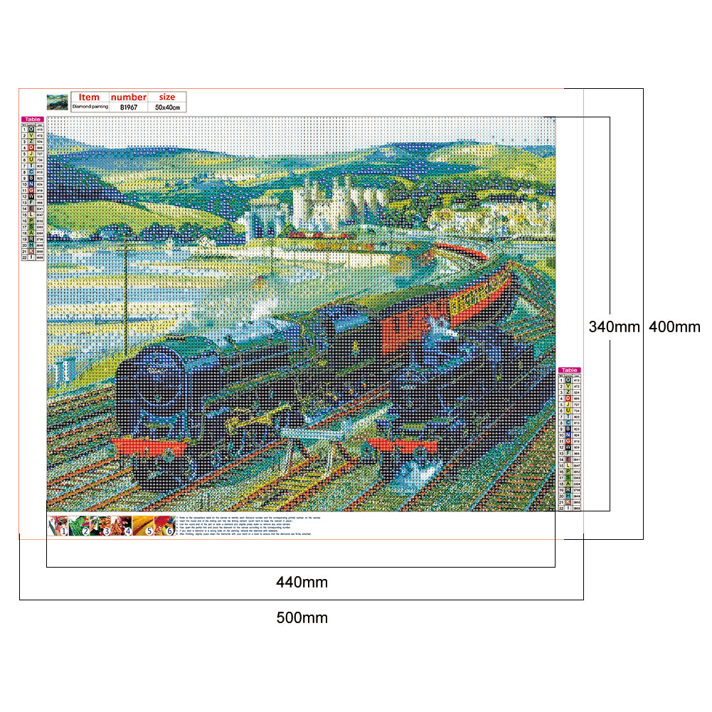 Train - Full Square Drill Diamond Painting 50*40CM