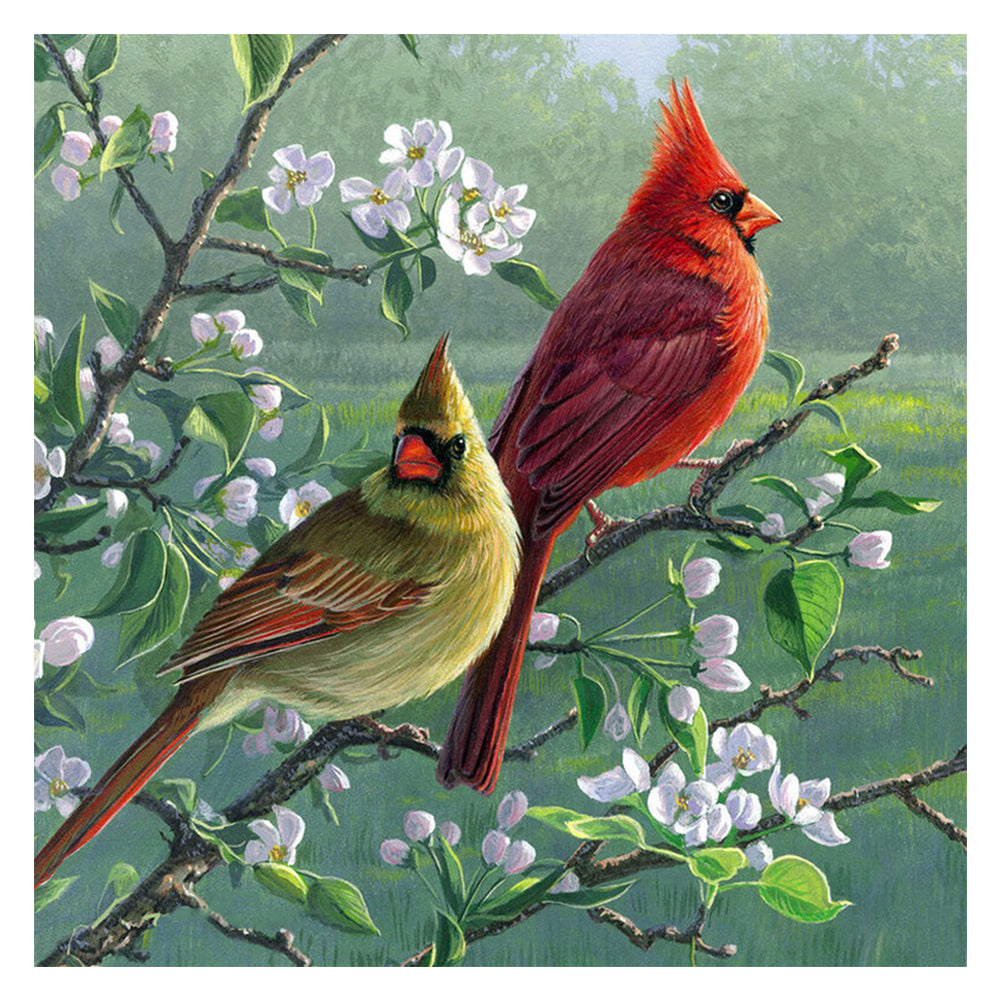 Cardinals - Full Round Drill Diamond Painting 35*35CM