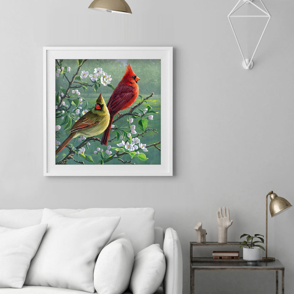 Cardinals - Full Round Drill Diamond Painting 35*35CM