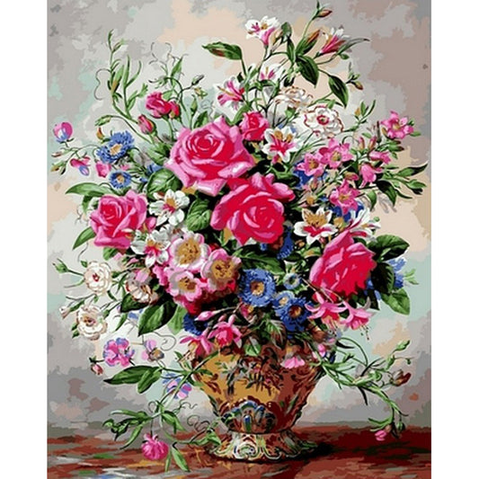 Flowers - Full Round Drill Diamond Painting 40*50CM