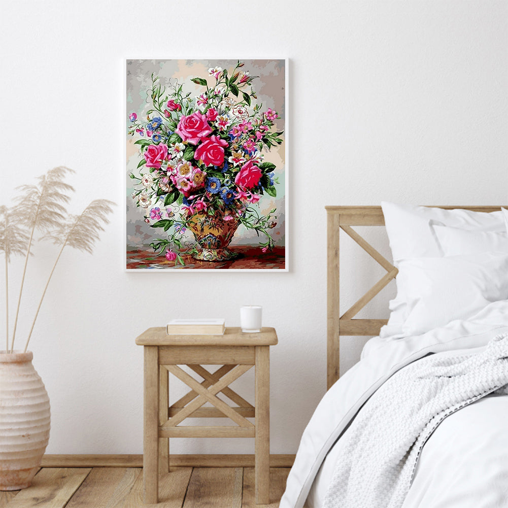 Flowers - Full Round Drill Diamond Painting 40*50CM