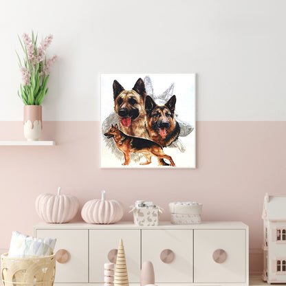 Dogs - Full Round Drill Diamond Painting 40*40CM