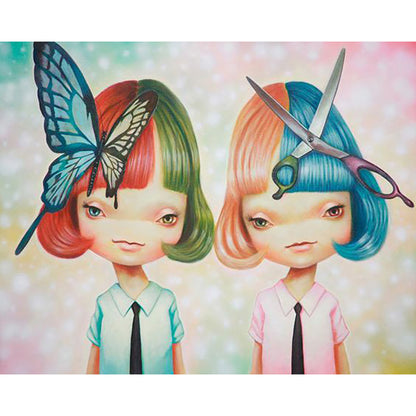 Twin Girls - Full Round Drill Diamond Painting 50*40CM