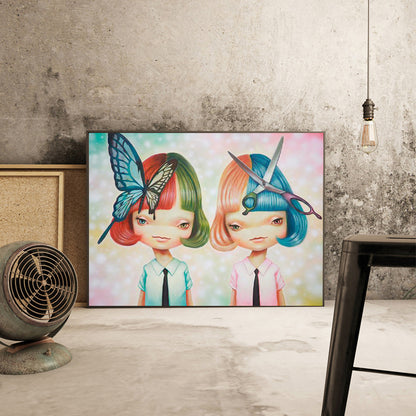 Twin Girls - Full Round Drill Diamond Painting 50*40CM