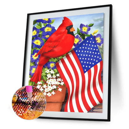 Flag Bird - Full Round Drill Diamond Painting 30*40CM