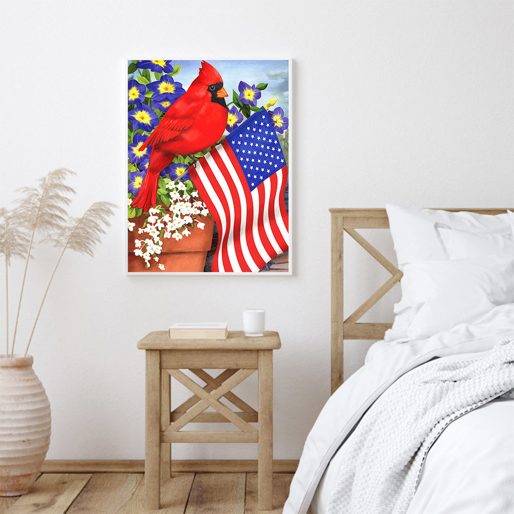 Flag Bird - Full Round Drill Diamond Painting 30*40CM