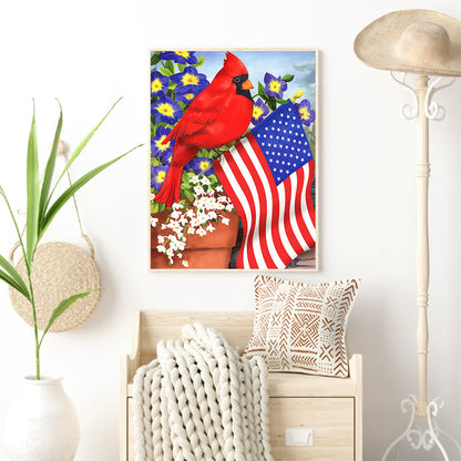 Flag Bird - Full Round Drill Diamond Painting 30*40CM