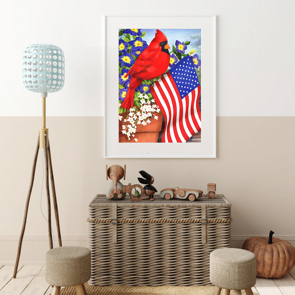 Flag Bird - Full Round Drill Diamond Painting 30*40CM