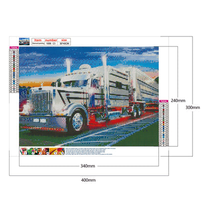 Truck - Full Round Drill Diamond Painting 40*30CM