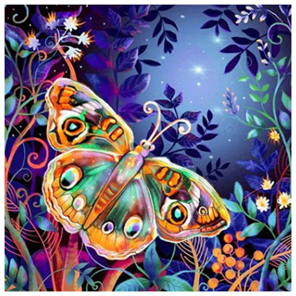 Butterfly - Full Round Drill Diamond Painting 30*30CM