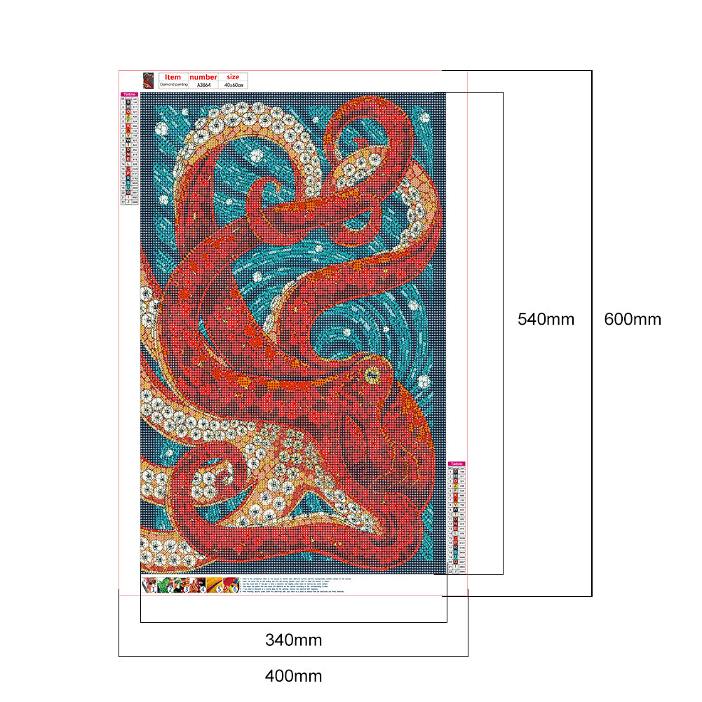 Octopus - Full Round Drill Diamond Painting 40*60CM