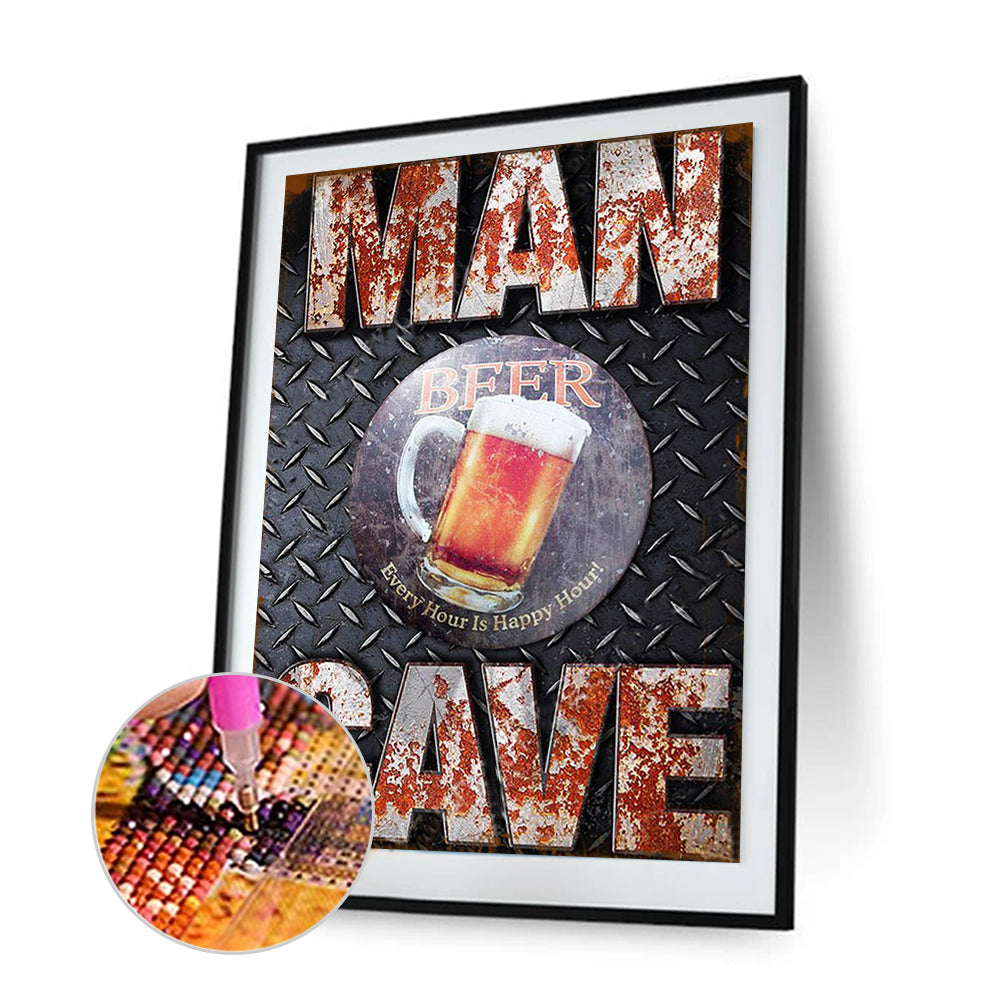 Retro Poster - Full Round Drill Diamond Painting 30*40CM