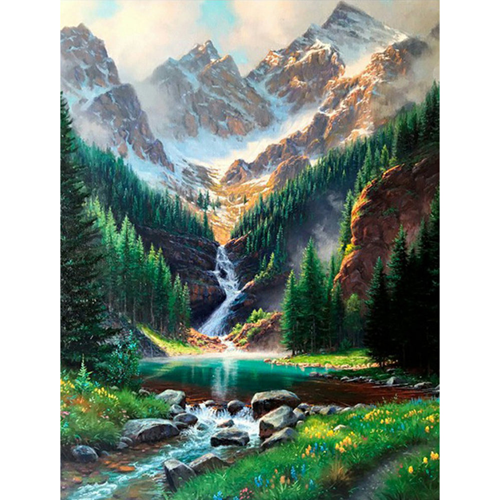 Mountain Water - Full Square Drill Diamond Painting 30*40CM