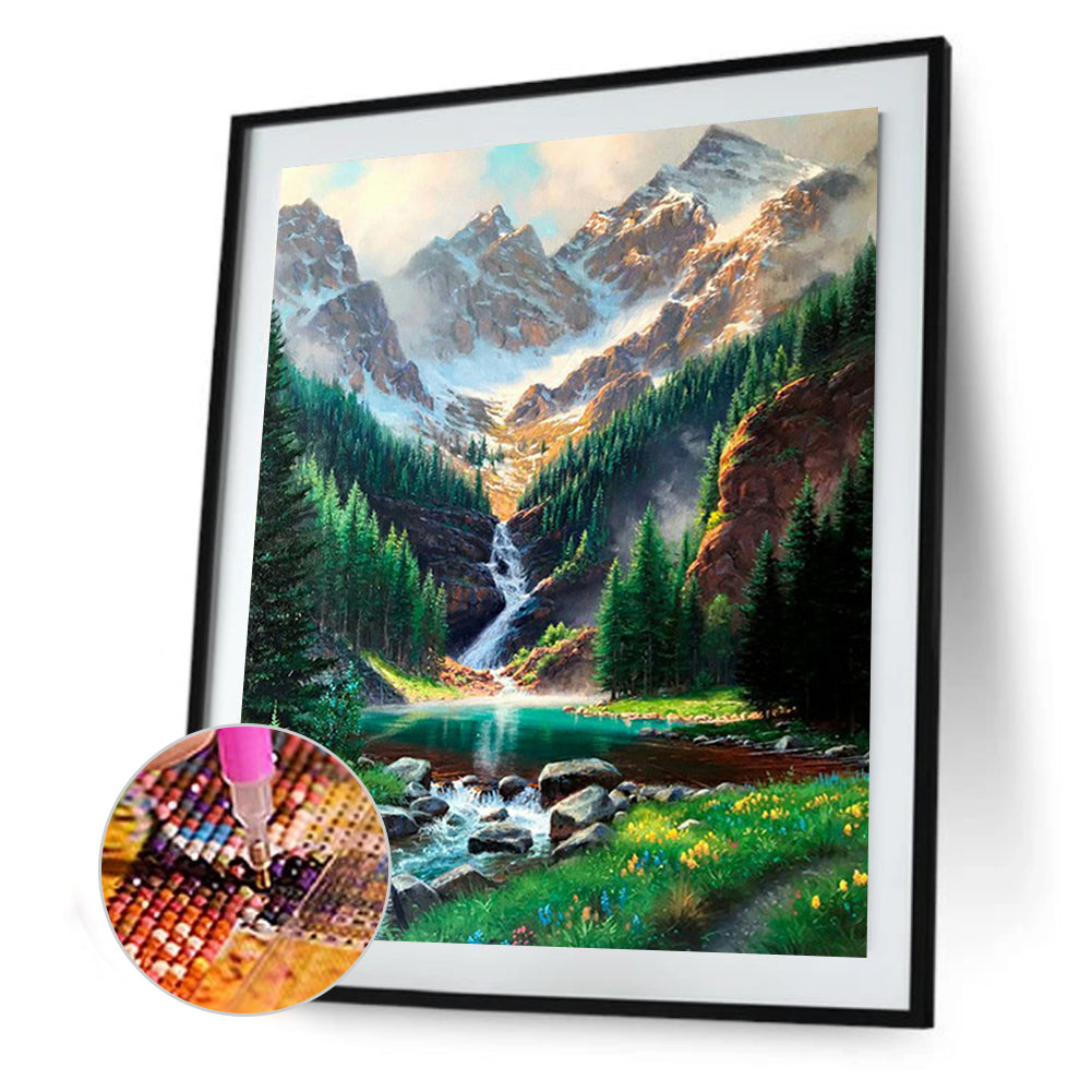 Mountain Water - Full Square Drill Diamond Painting 30*40CM