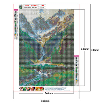 Mountain Water - Full Square Drill Diamond Painting 30*40CM