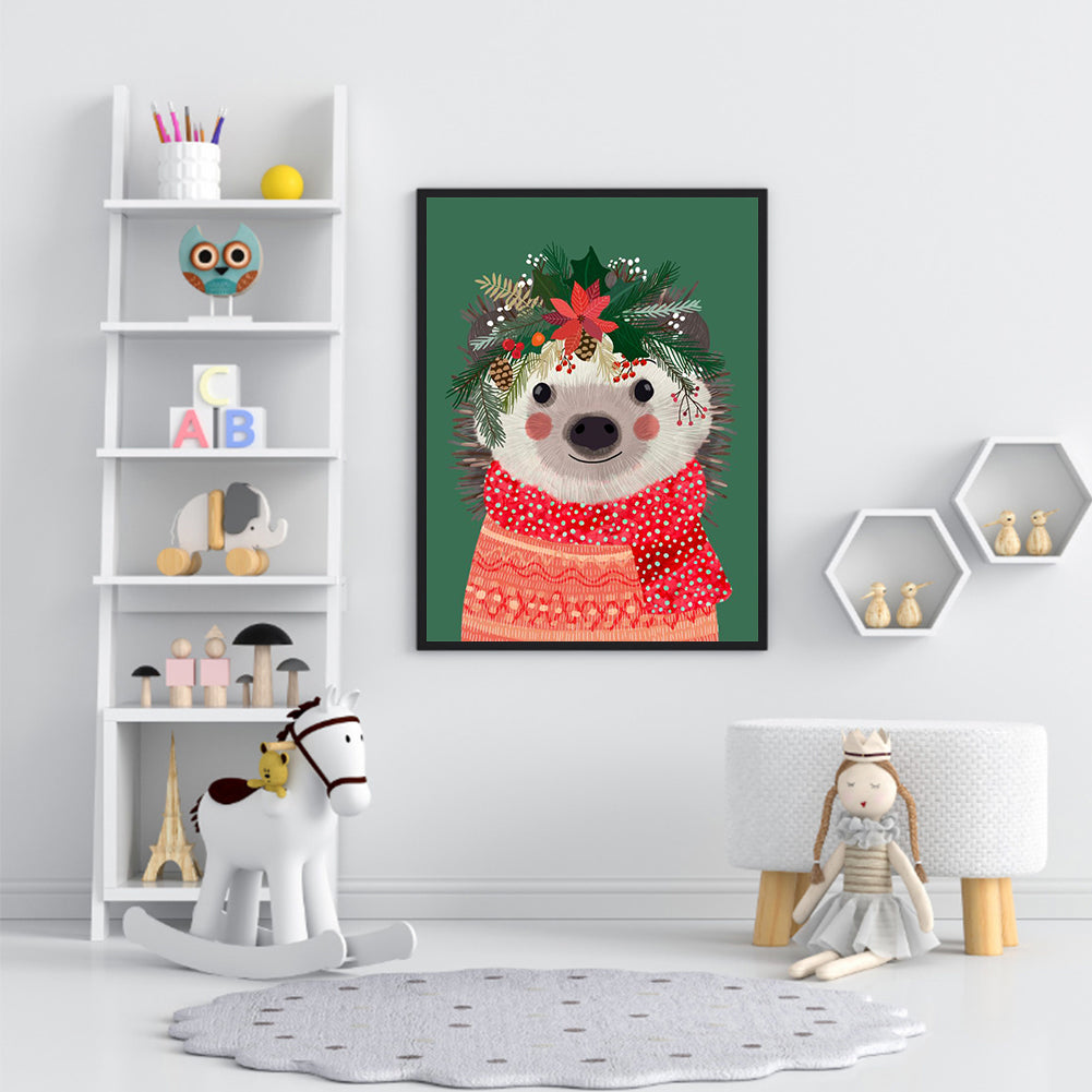 Hedgehog - Full Round Drill Diamond Painting 30*40CM