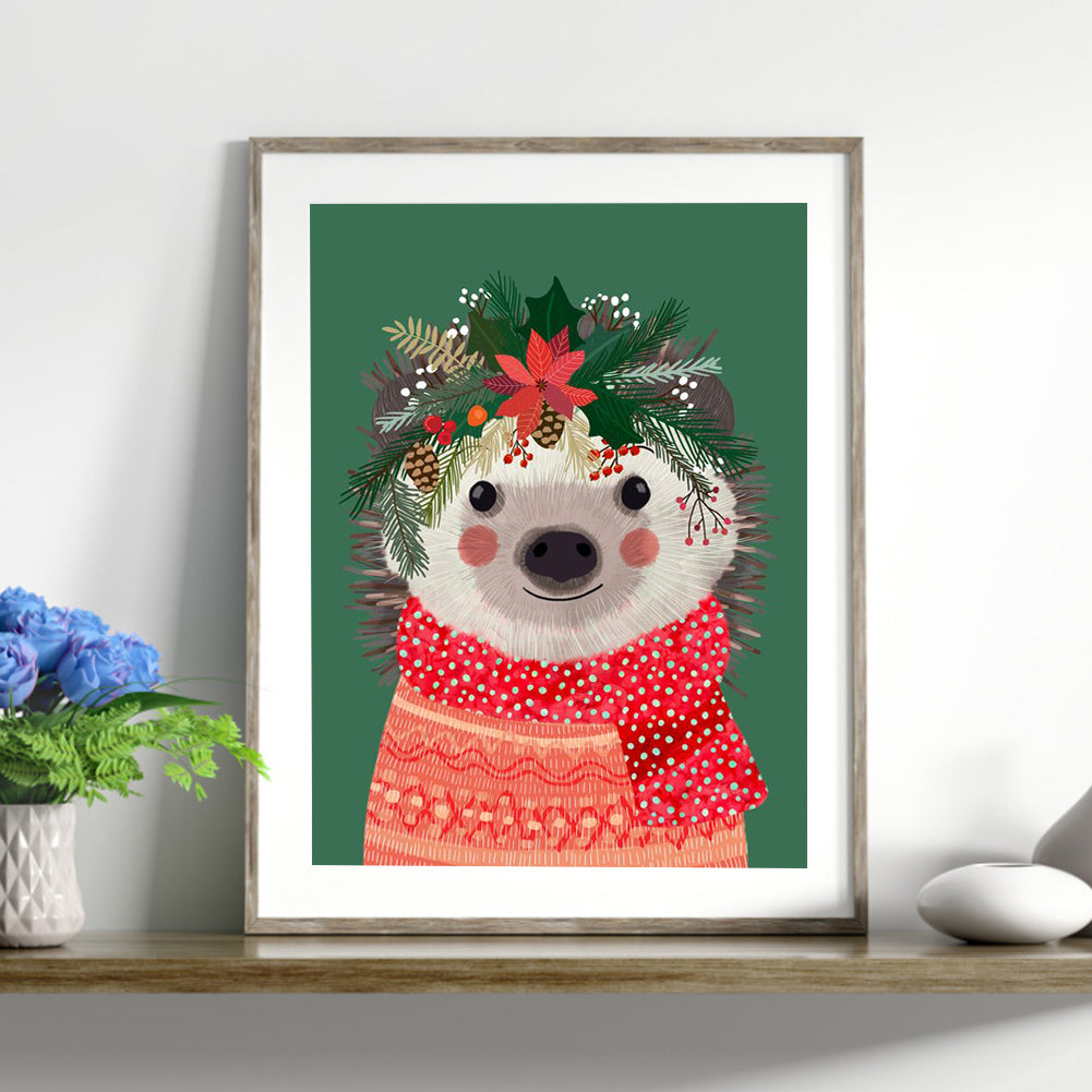 Hedgehog - Full Round Drill Diamond Painting 30*40CM