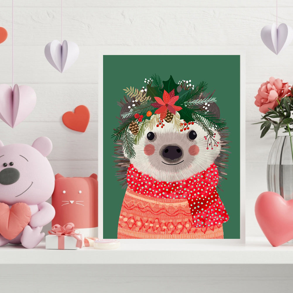 Hedgehog - Full Round Drill Diamond Painting 30*40CM