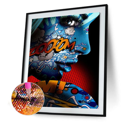 Graffiti Face - Full Square Drill Diamond Painting 30*40CM