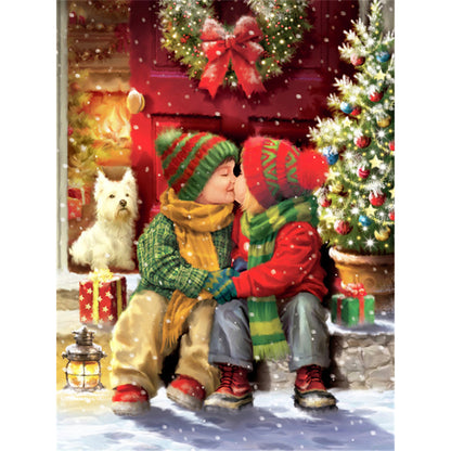 Children Christmas - Full Round Drill Diamond Painting 30*40CM