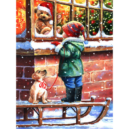 Children Christmas - Full Round Drill Diamond Painting 30*40CM