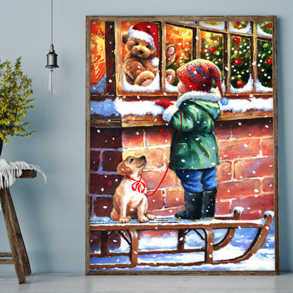 Children Christmas - Full Round Drill Diamond Painting 30*40CM