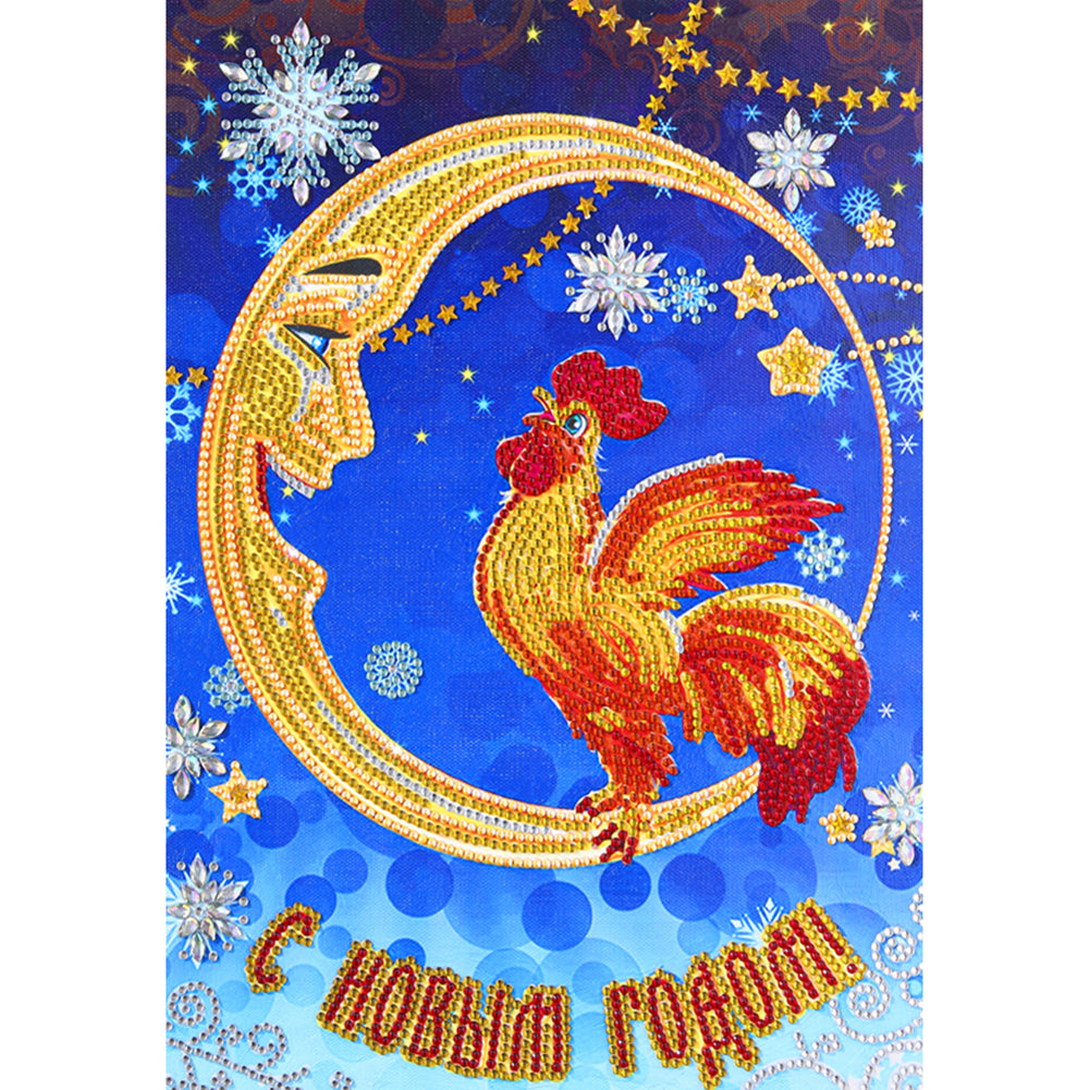 Rooster - Special Shaped Drill Diamond Painting 30*40CM