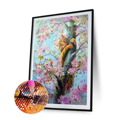 Cat - Full Round Drill Diamond Painting 40*60CM