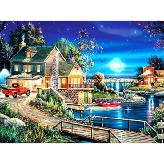 House View - Full Round Drill Diamond Painting 50*40CM