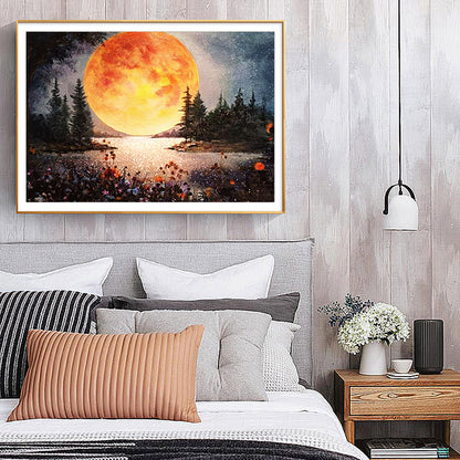 Big Moon - Full Round Drill Diamond Painting 40*30CM