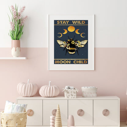 Star Moon - Full Round Drill Diamond Painting 30*40CM
