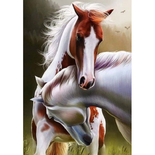 Two Horses - Full Round Drill Diamond Painting 30*40CM