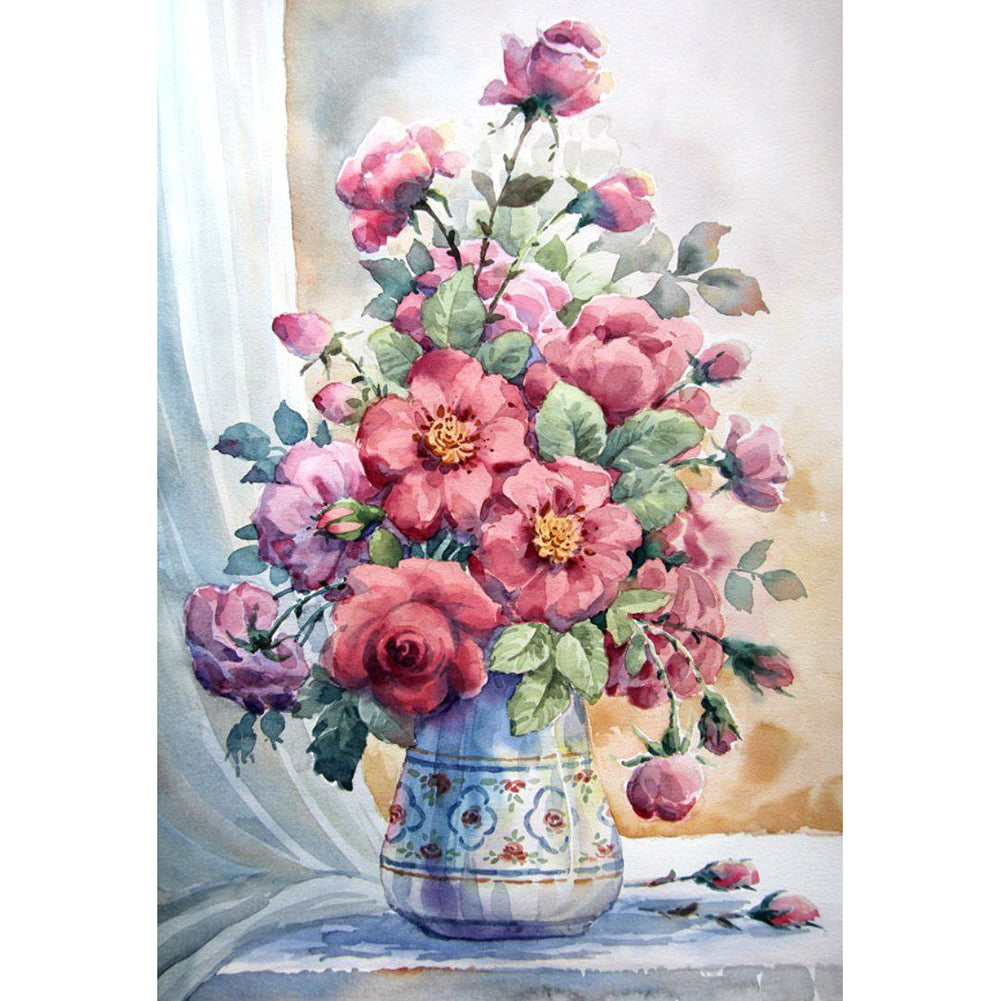 Flower - Full Round Drill Diamond Painting 30*40CM