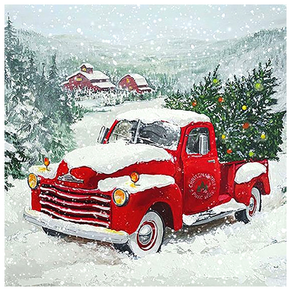 Red Car - Full Round Drill Diamond Painting 30*30CM