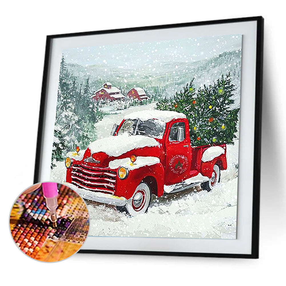 Red Car - Full Round Drill Diamond Painting 30*30CM