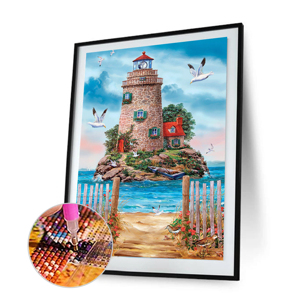 Lighthouse - Full Round Drill Diamond Painting 40*50CM