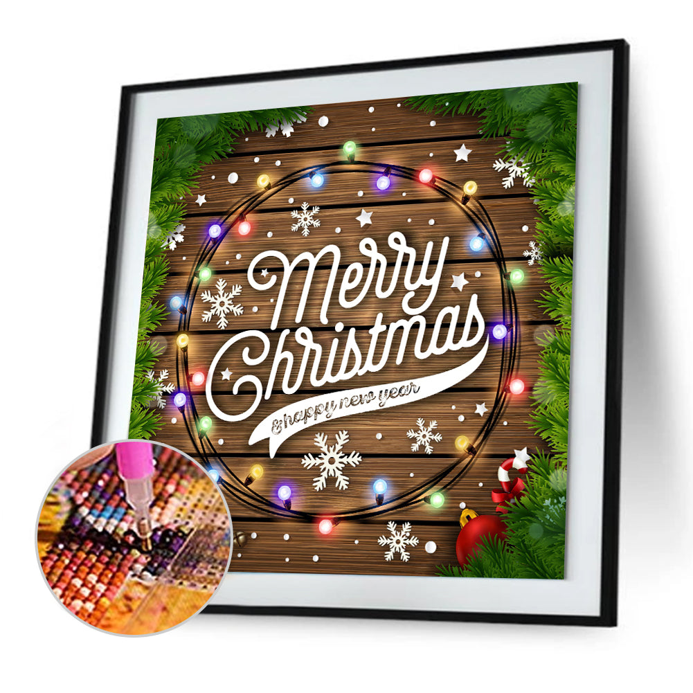 Merry Christmas - Full Round Drill Diamond Painting 35*35CM