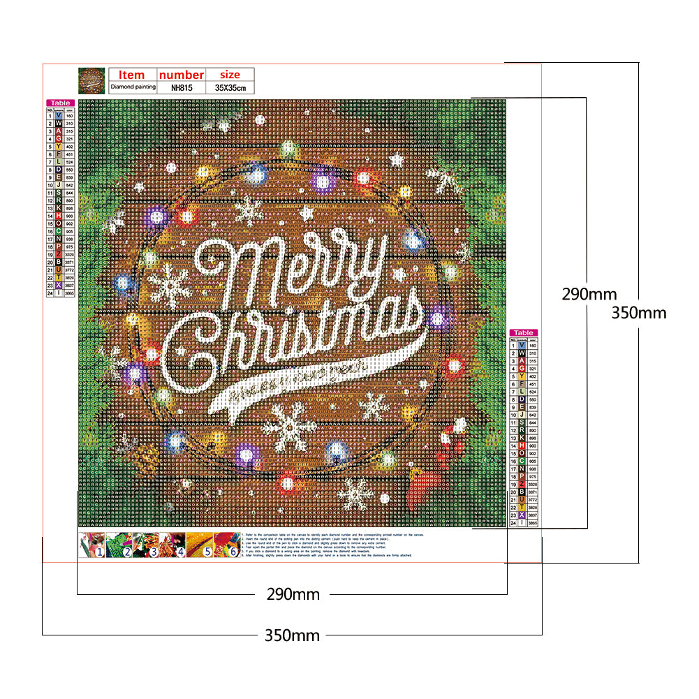 Merry Christmas - Full Round Drill Diamond Painting 35*35CM