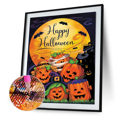 Halloween Pumpkin - Full Round Drill Diamond Painting 30*40CM