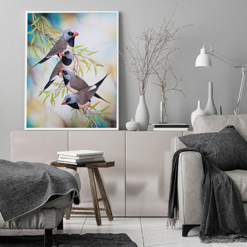 Bird - Full Round Drill Diamond Painting 40*50CM