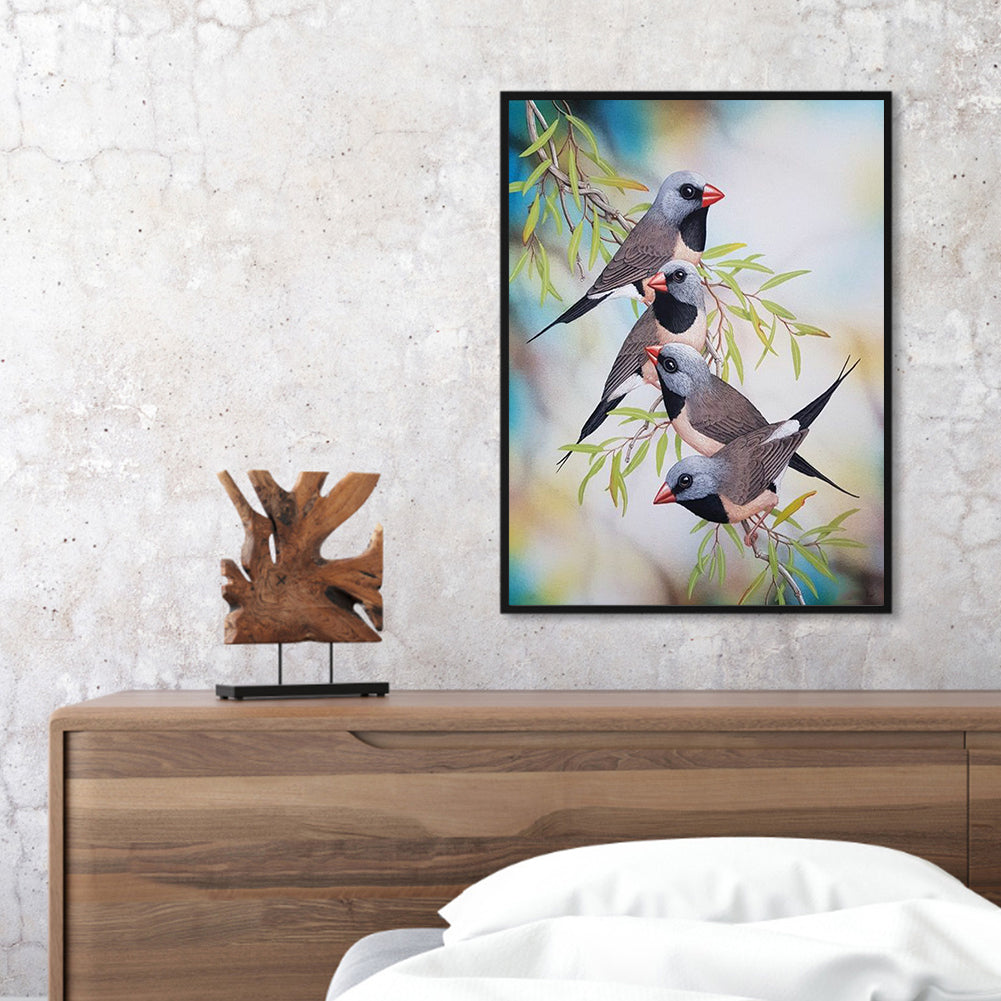 Bird - Full Round Drill Diamond Painting 40*50CM