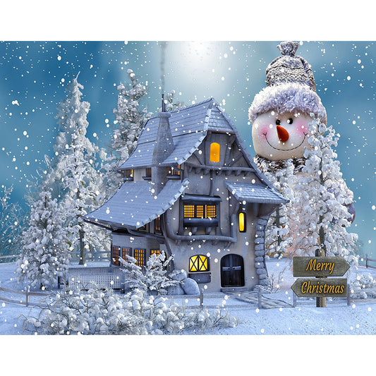 Snow House - Full Round Drill Diamond Painting 50*40CM