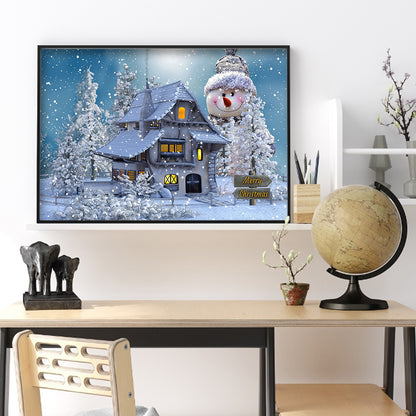 Snow House - Full Round Drill Diamond Painting 50*40CM