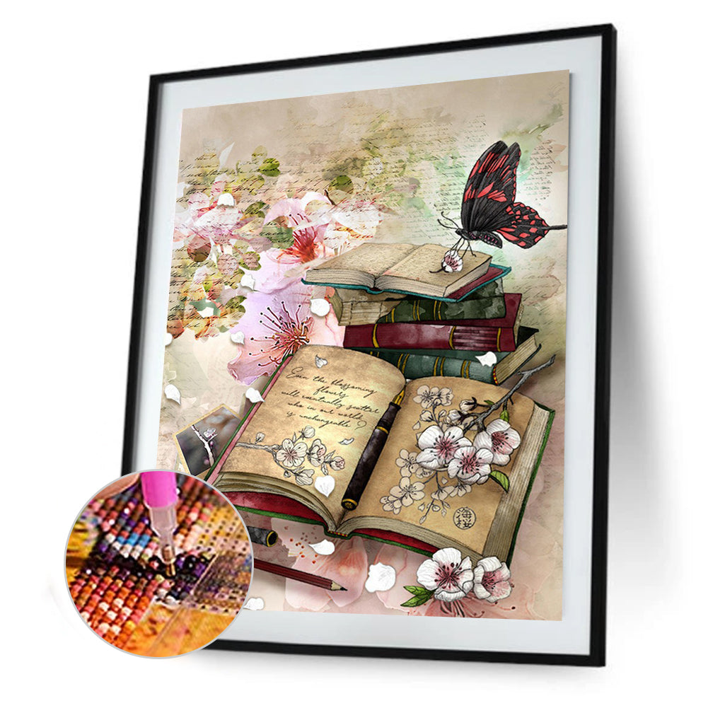 Butterfly Book - Full Square Drill Diamond Painting 30*40CM