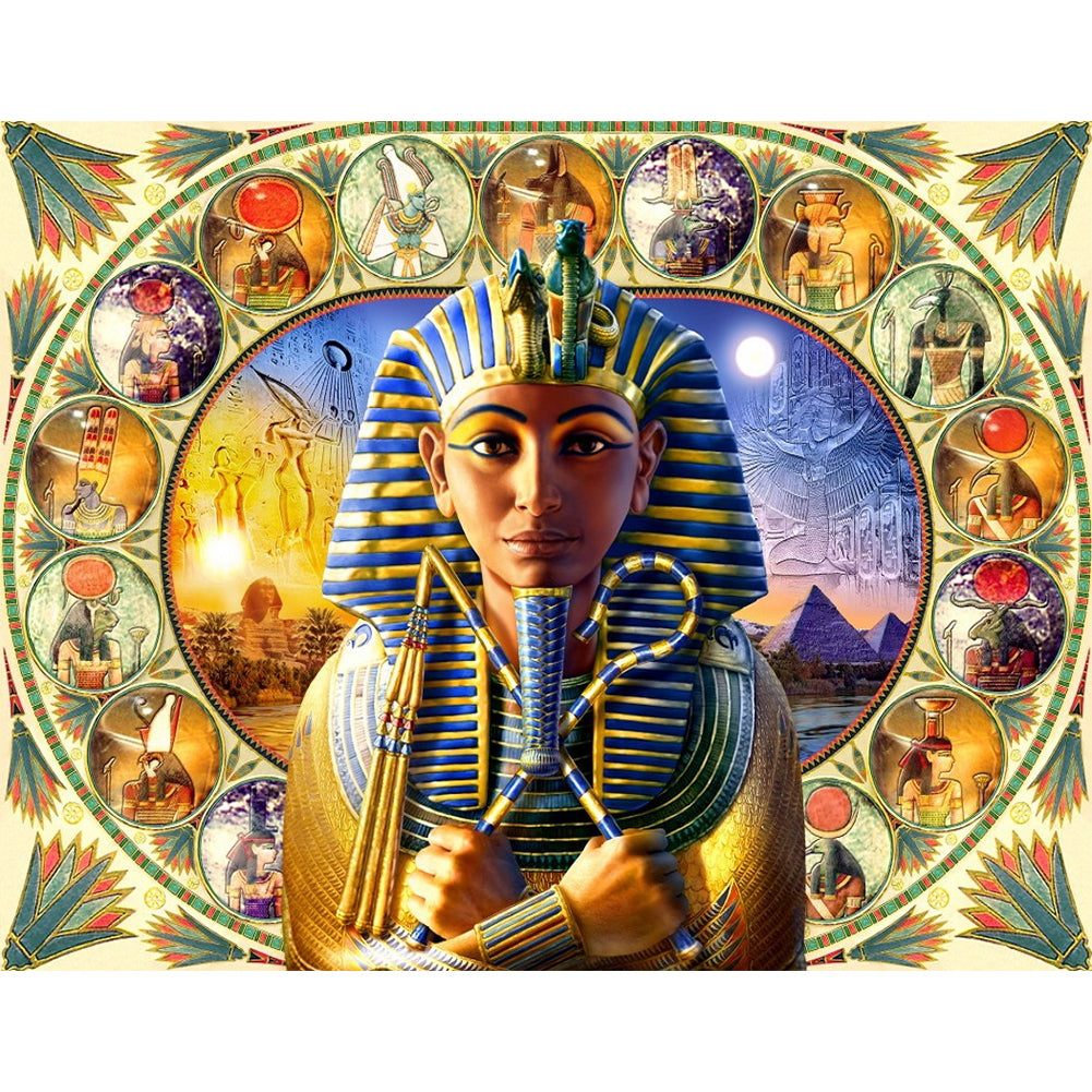 Egyptian Pharaoh - Full Round Drill Diamond Painting 45*35CM