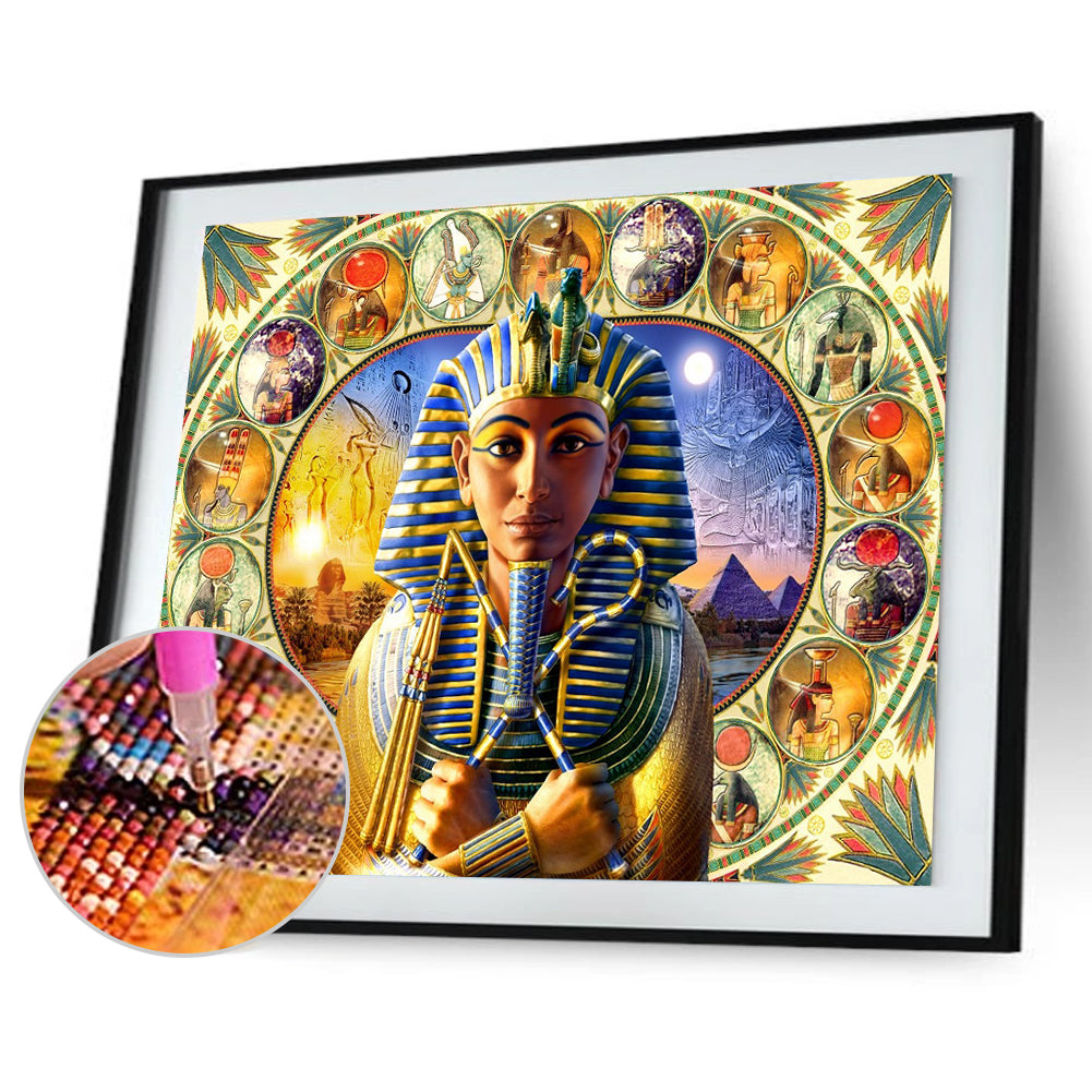 Egyptian Pharaoh - Full Round Drill Diamond Painting 45*35CM