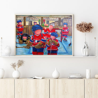 Hockey Sportman - Full Round Drill Diamond Painting 30*40CM