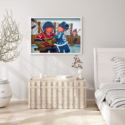 Hockey Sportman - Full Round Drill Diamond Painting 30*40CM