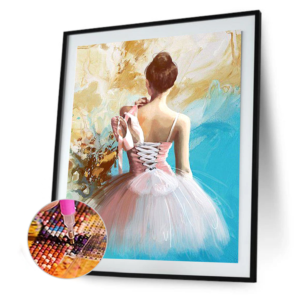 Elegant Lady - Full Round Drill Diamond Painting 30*40CM
